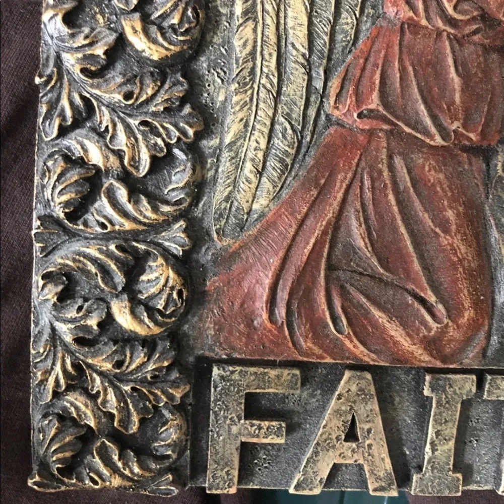 Faith pottery angel sculpture